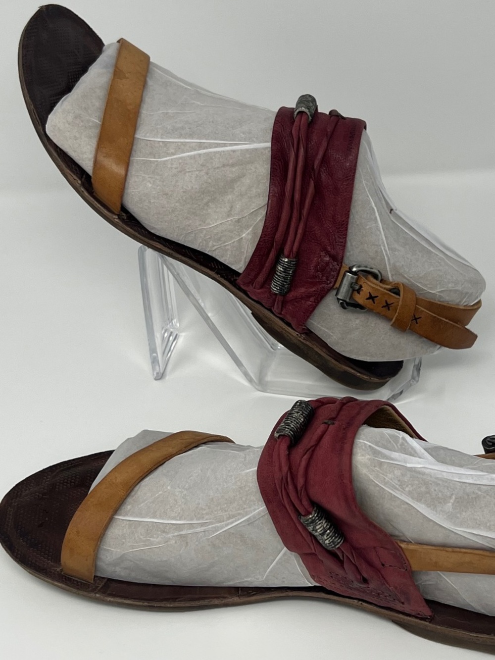 A.S.98 Italian Leather Artisan Sandals | EU 40 / US 9.5 | New | Rare